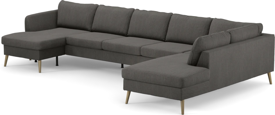 County - 4-sits soffa med schäslong vänster och divan höger - Brun