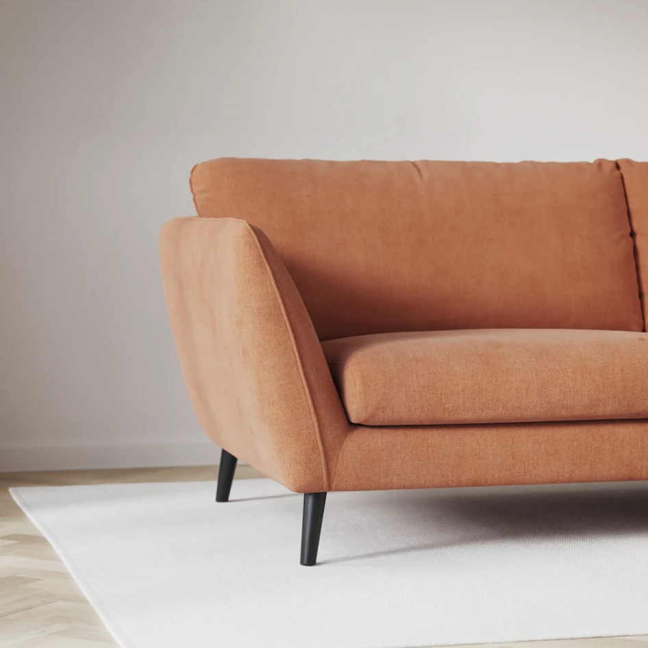 Madison - Hörnsoffa med schäslong vänster - Orange