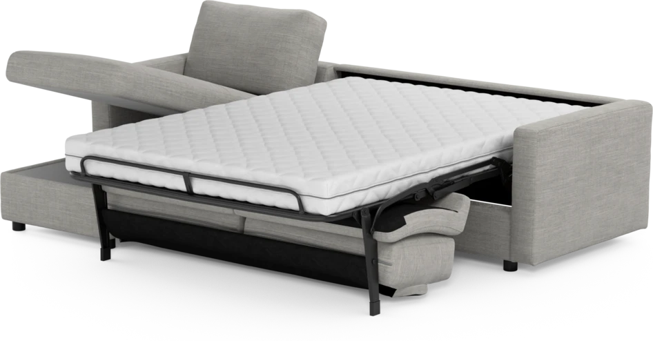 Lindö - Bäddsoffa 2,5-sits med schäslong, vändbar - Brun