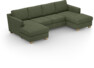 Friday - 2-sits soffa med två schäslonger - Grön