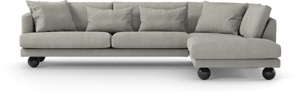 Harper - 3-sits soffa med divan höger - Grå