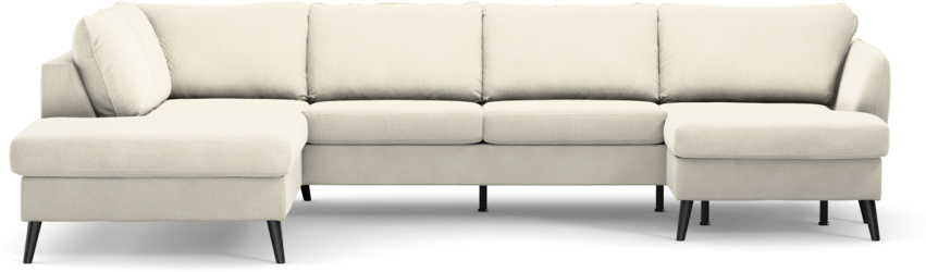 County - 3-sits soffa med divan vänster och schäslong höger - Vit