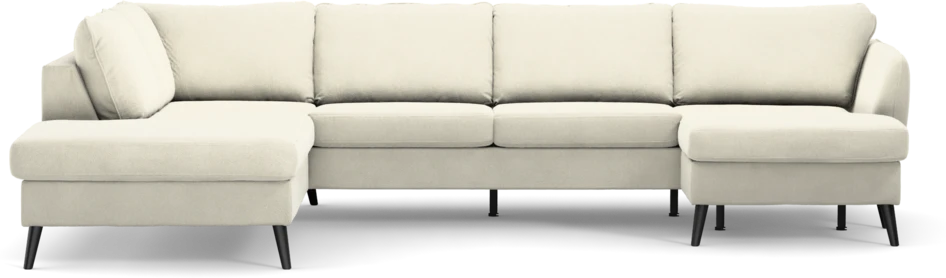County - 3-sits soffa med divan vänster och schäslong höger - Vit