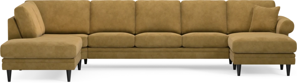 Eden - 3-sits soffa med divan vänster och schäslong höger - Gul