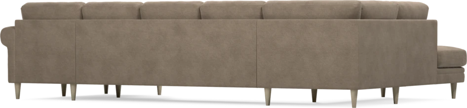 Eden - 3-sits soffa med divan vänster och schäslong höger - Brun