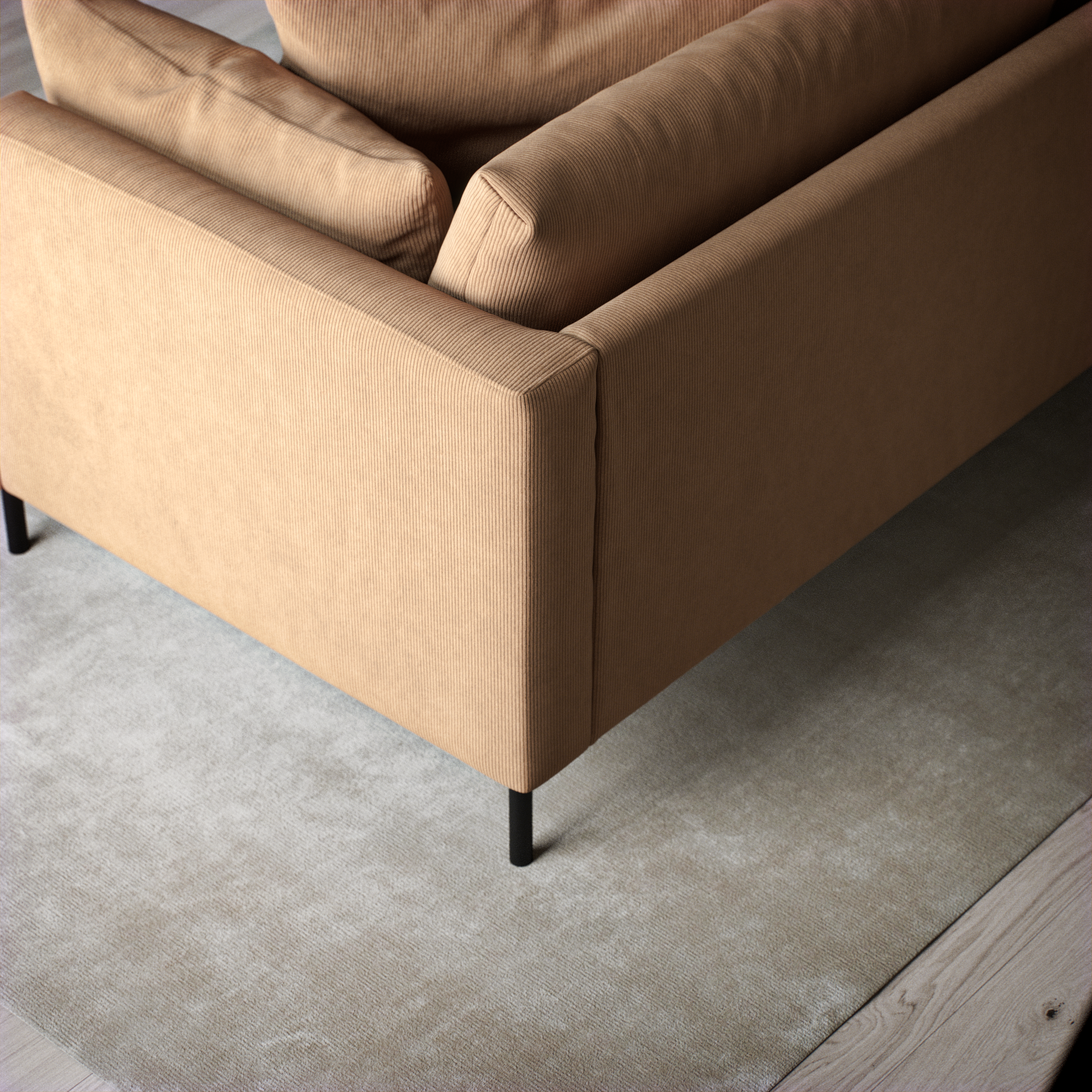 Harper - 3-sits soffa, hel dyna - inspiration