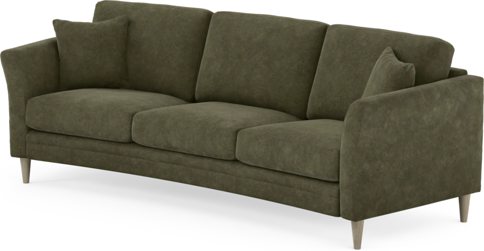 Eden - 3-sits soffa svängd - Grön
