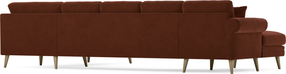 Eden - 3-sits soffa med schäslong vänster och divan höger - Orange