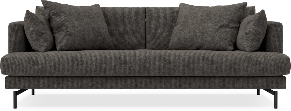 Harper - 3-sits soffa, hel dyna - Grå