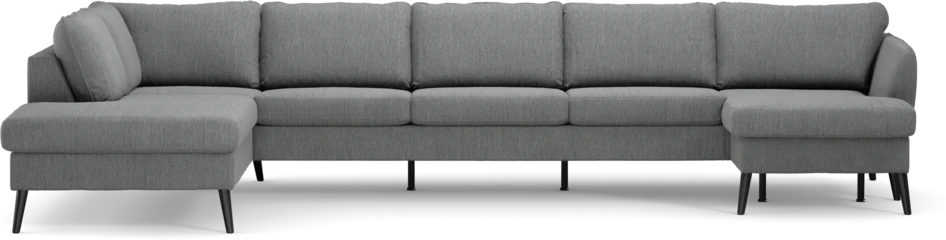 County - 4-sits soffa med divan vänster och schäslong höger - Grå