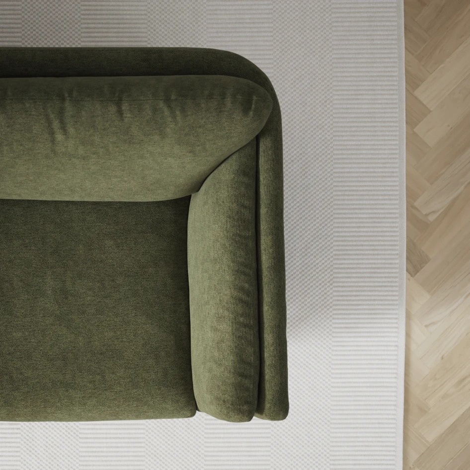 Madison - 2-sits soffa med divan vänster och schäslong höger - Grön