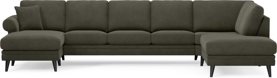 Eden - 3-sits soffa med schäslong vänster och divan höger - Grå