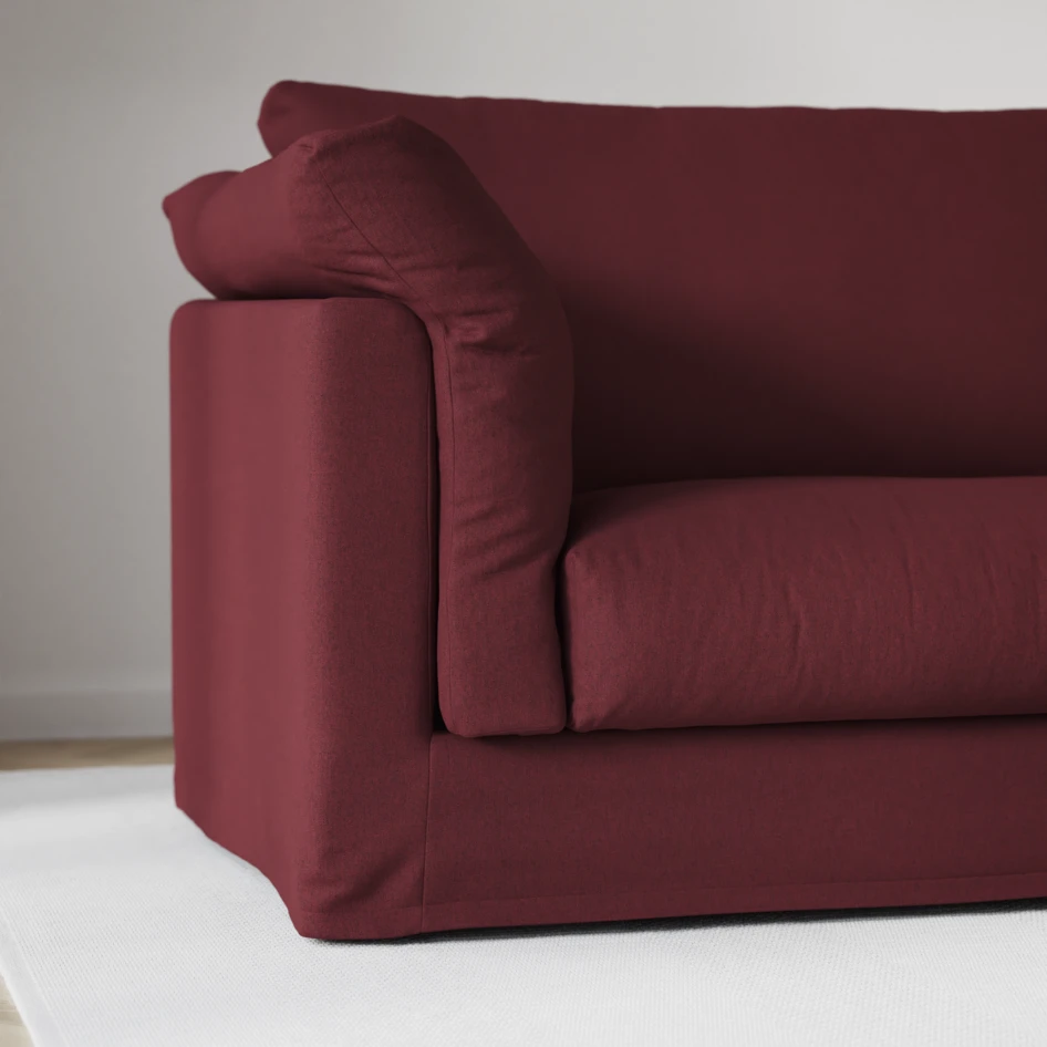 Cherrie - 2,5-sits soffa med kappa - Röd