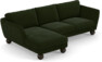 Madison Lux - 2-sits soffa med schäslong vänster - Grön