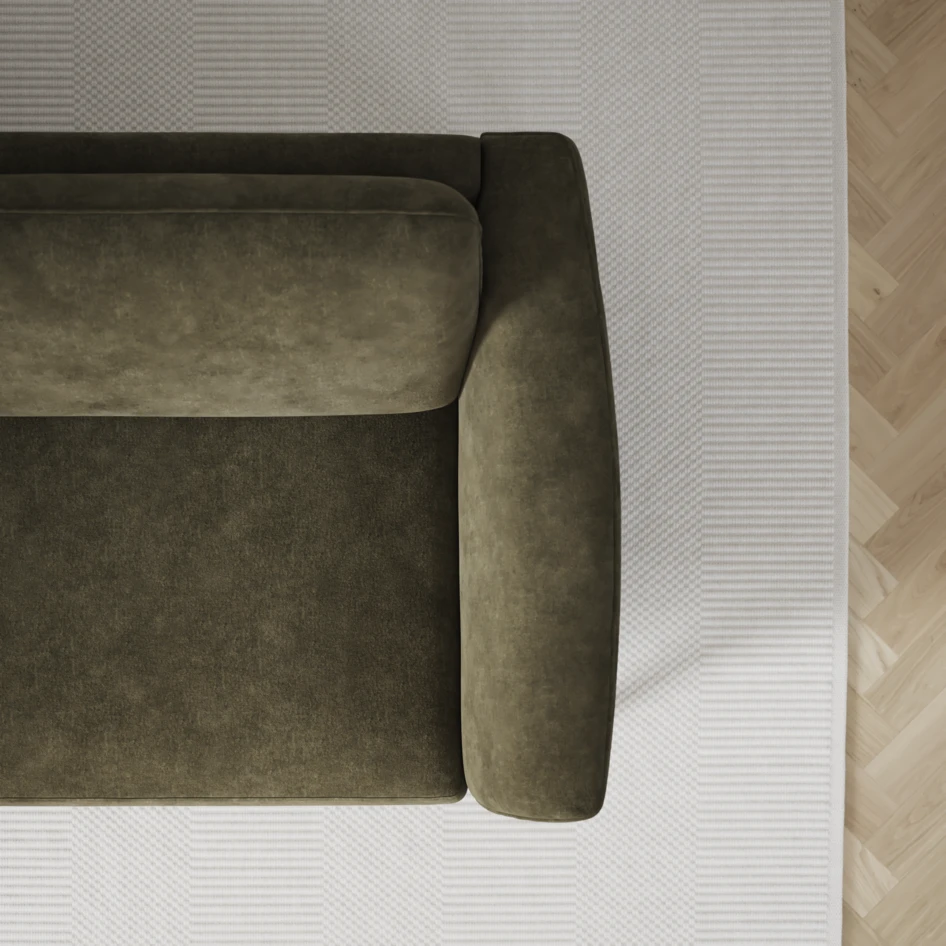 Bridge - 3-sits soffa med divan vänster och schäslong höger - Grön