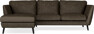 Madison Lux - 2-sits soffa med schäslong vänster - Brun