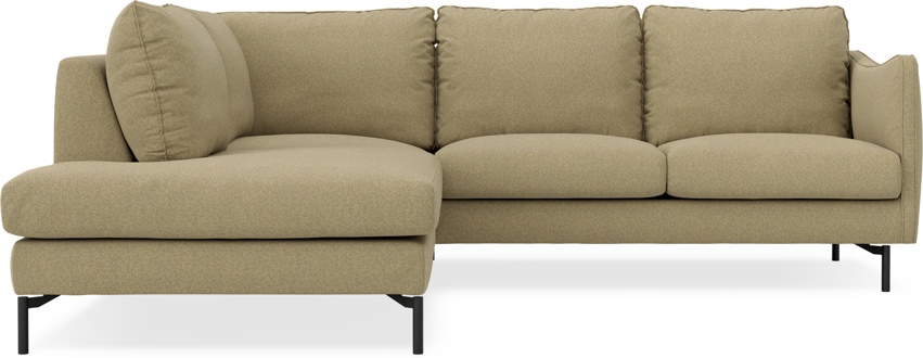 Madison - 2-sits soffa med divan vänster - Gul