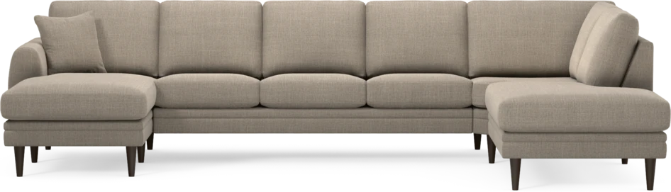 Eden - 3-sits soffa med schäslong vänster och divan höger - Beige