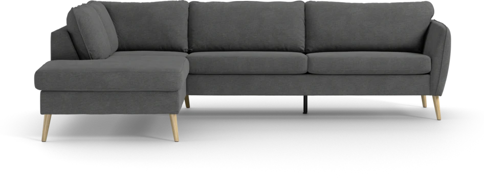 County - 2,5-sits soffa med divan vänster - Grå