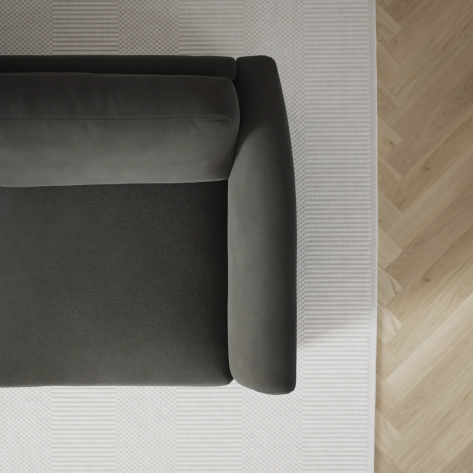 Öland - Bäddsoffa 3-sits, längsbäddad - Grå