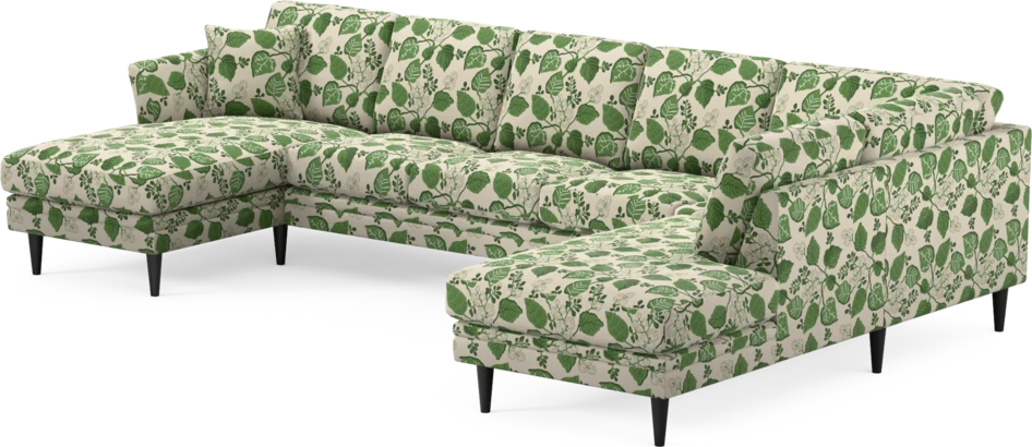 Eden - 3-sits soffa med schäslong vänster och divan höger - Flerfärgad