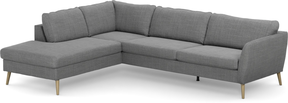 County - 2,5-sits soffa med divan vänster - Grå