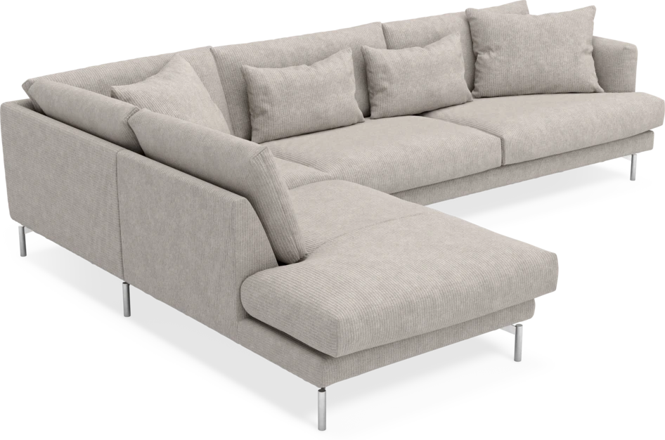 Harper - 3-sits soffa med divan vänster - Grå