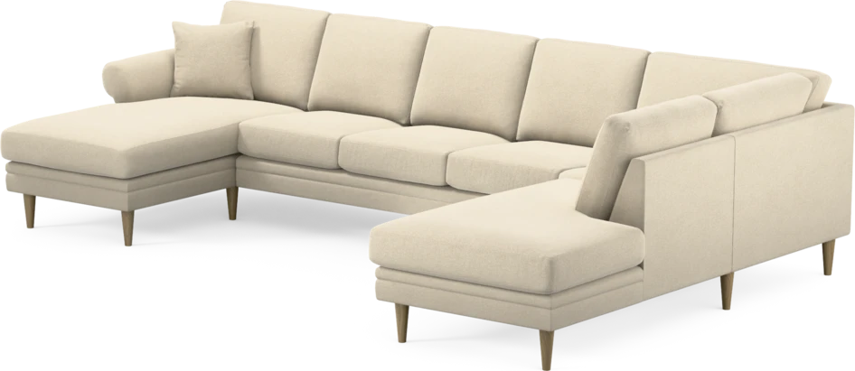 Eden - 3-sits soffa med schäslong vänster och divan höger - Beige
