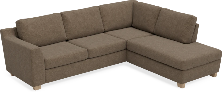 Friday - 2,5-sits soffa med divan höger - Brun