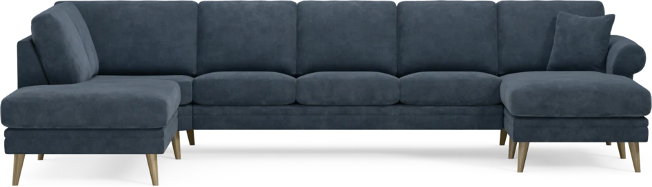 Eden - 3-sits soffa med divan vänster och schäslong höger - Blå