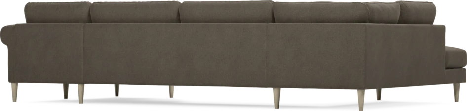 Bridge - 3-sits soffa med divan vänster och schäslong höger - Brun