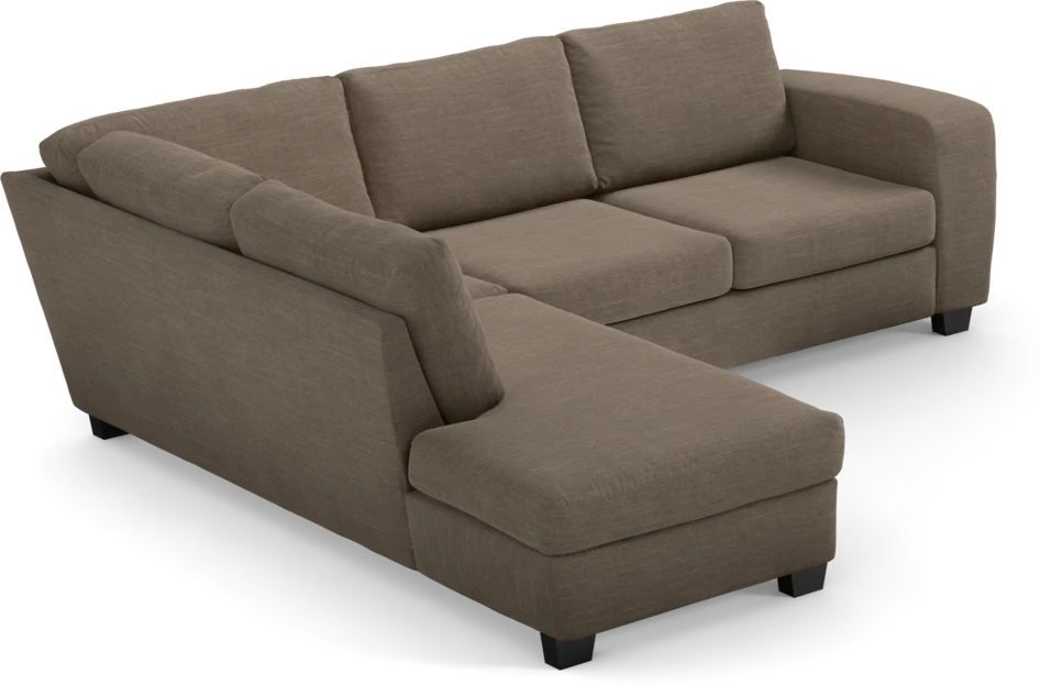 Friday - 2,5-sits soffa med divan vänster - Brun