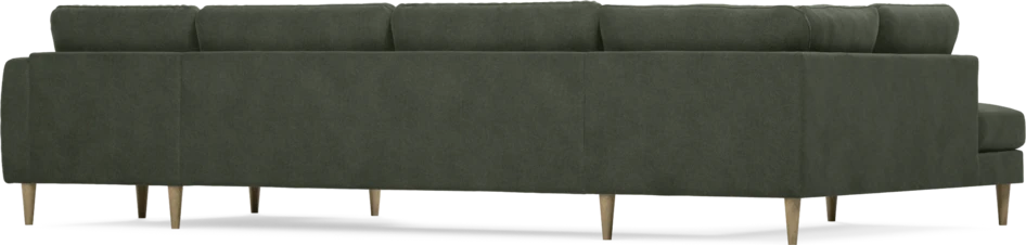 Bridge - 3-sits soffa med divan vänster och schäslong höger - Grön