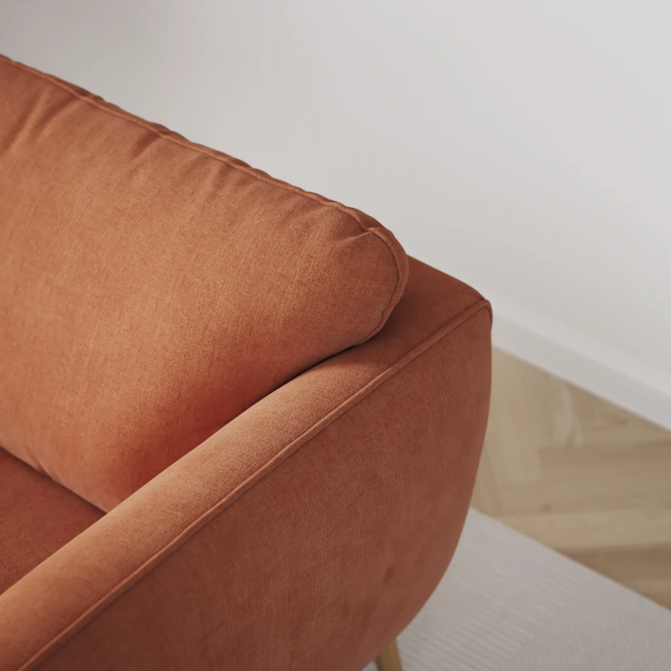 Madison Lux - 2-sits soffa med divan höger - Orange