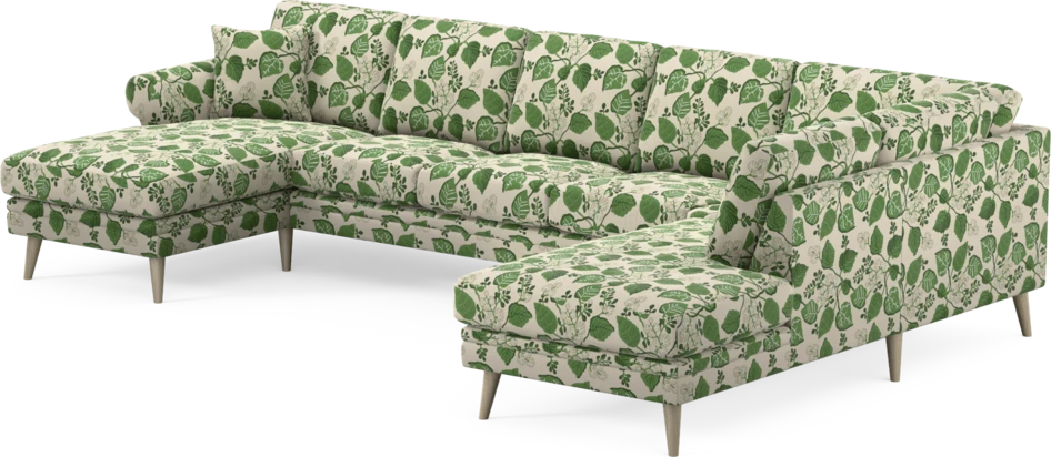 Eden - 3-sits soffa med schäslong vänster och divan höger - Flerfärgad