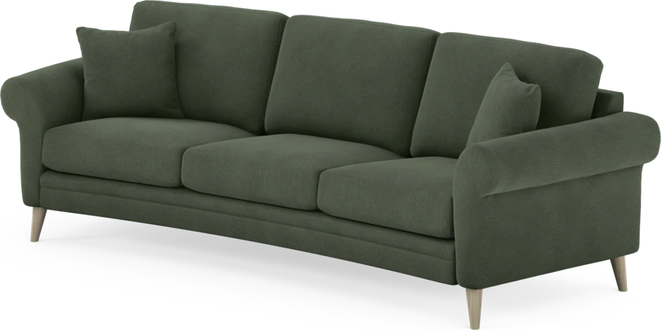 Eden - 3-sits soffa svängd - Grön
