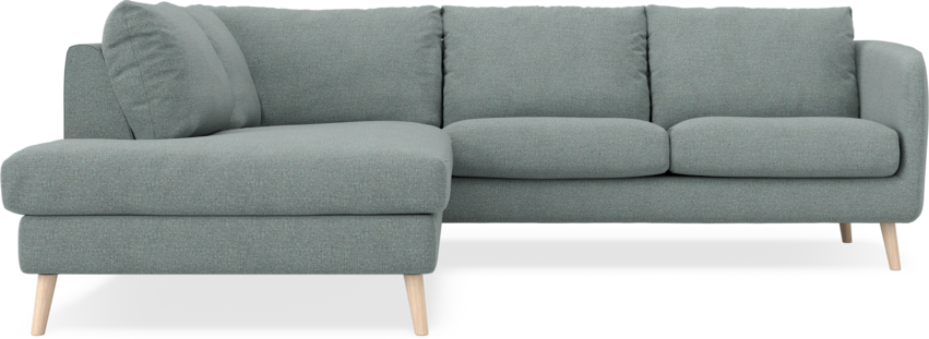 Madison - 2-sits soffa med divan vänster - Turkos