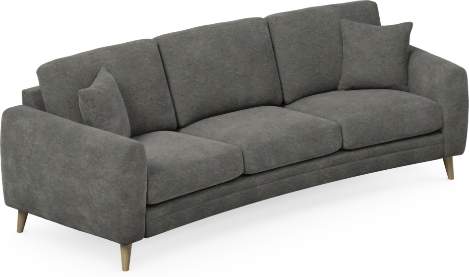 Eden - 3-sits soffa svängd - Grå