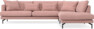Harper - 3-sits soffa med divan höger - Rosa