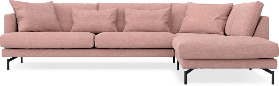 Harper - 3-sits soffa med divan höger - Rosa