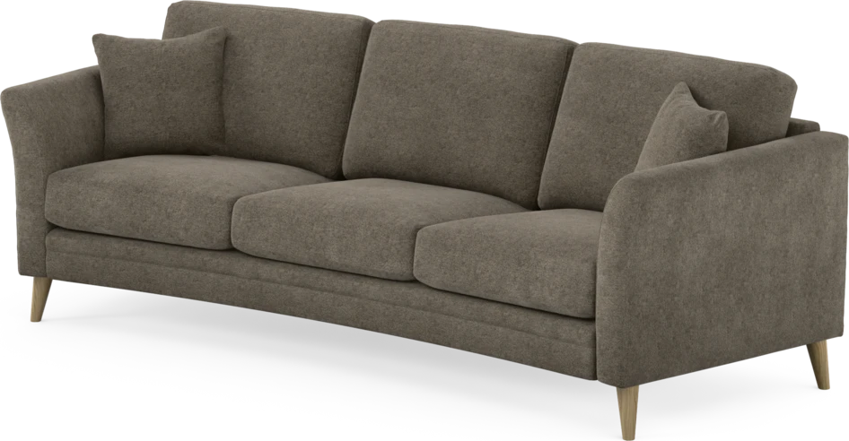 Eden - 3-sits soffa svängd - Brun