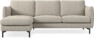 Madison Lux - 2-sits soffa med schäslong vänster - Beige