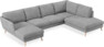 Madison Lux - 2-sits soffa med schäslong vänster och divan höger - Vit