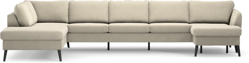 County - 4-sits soffa med divan vänster och schäslong höger - Beige