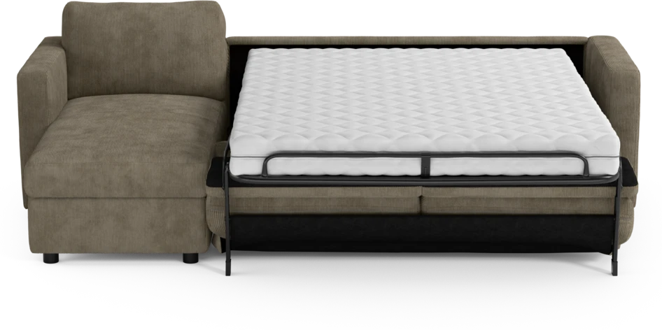 Lindö - Bäddsoffa 2,5-sits med schäslong, vändbar - Beige