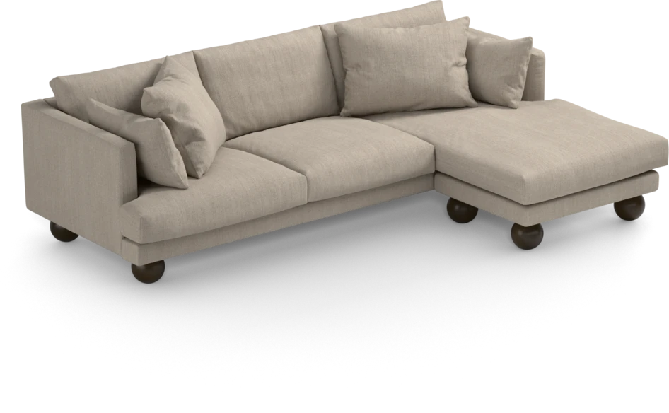 Harper - 4-sits med schäslong höger  - Beige