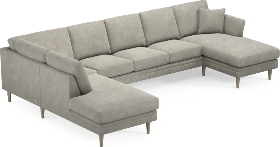 Eden - 3-sits soffa med divan vänster och schäslong höger - Grå