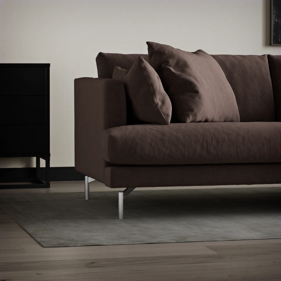Harper - 3-sits soffa - Brun