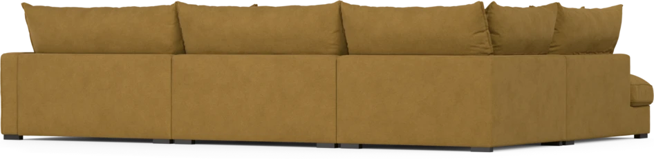 Rossi - 4-sits soffa med divan vänster - Gul