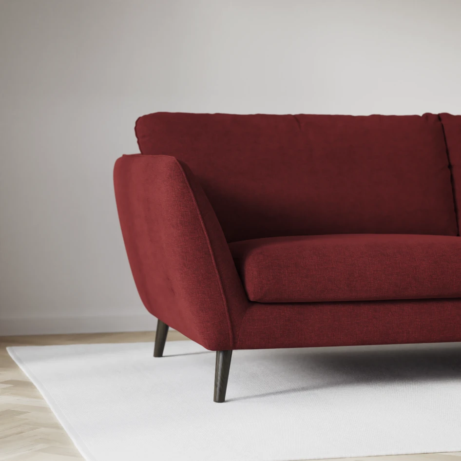 Madison - 2-sits soffa med divan vänster och schäslong höger - Röd